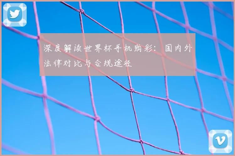 深度解读世界杯手机购彩：国内外法律对比与合规途径